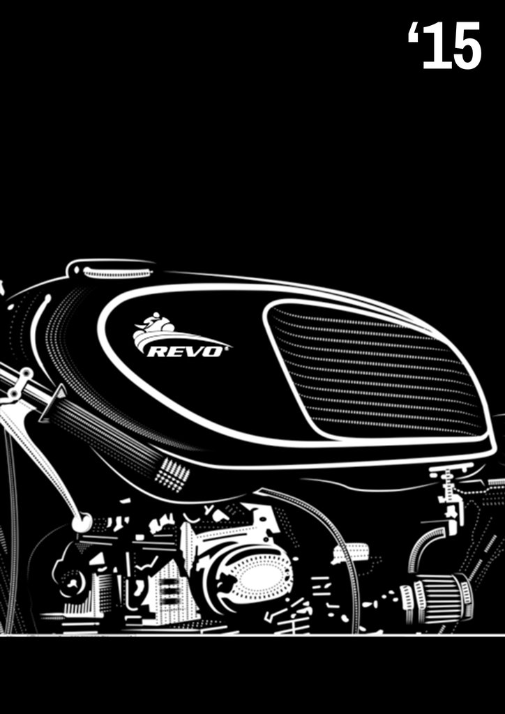 14 Revo Moto Parts Catalogue — graphic design work by Fülöp Hunor