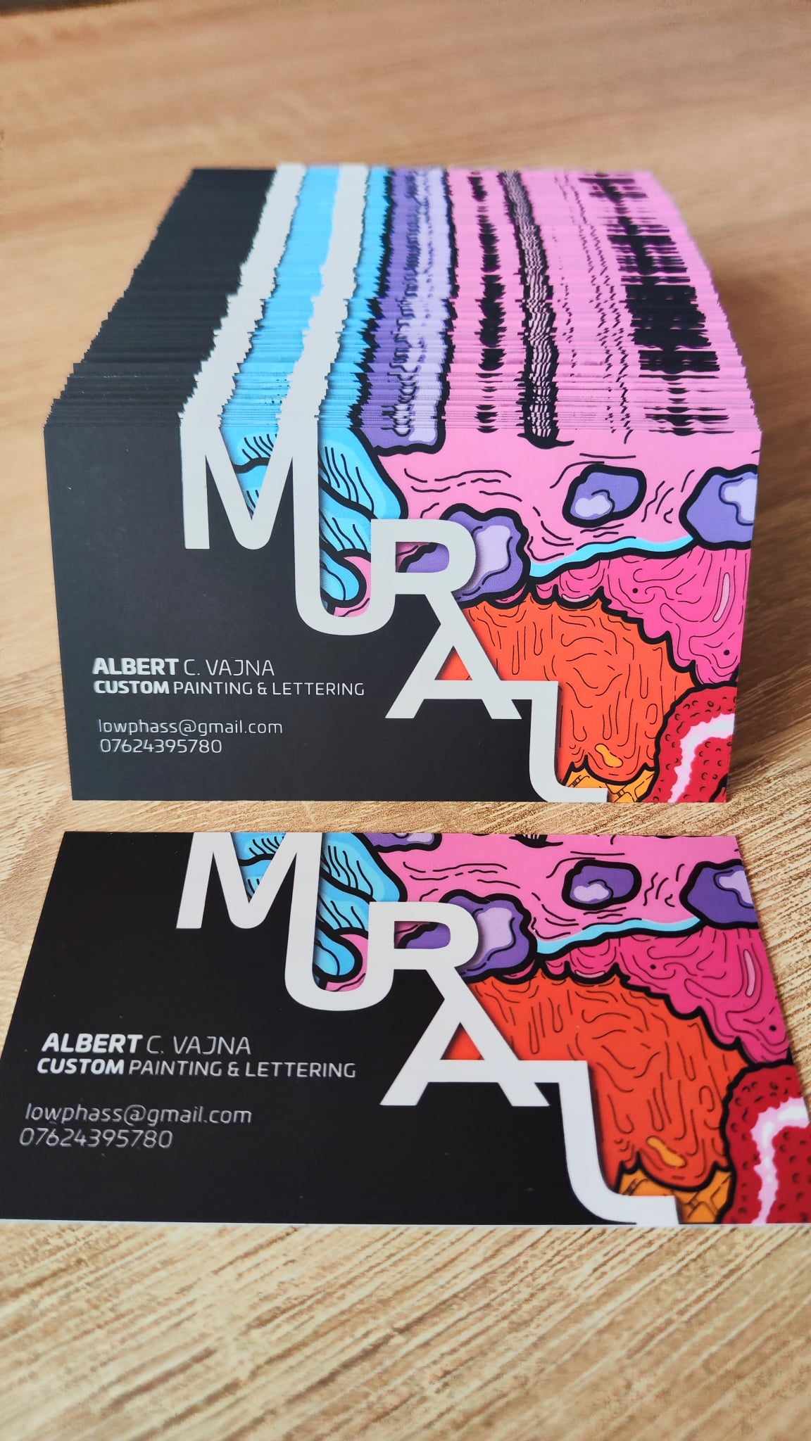 18 Mural Business Card Design — graphic design work by Fülöp Hunor